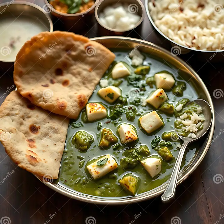 Palak Paneer with Roti